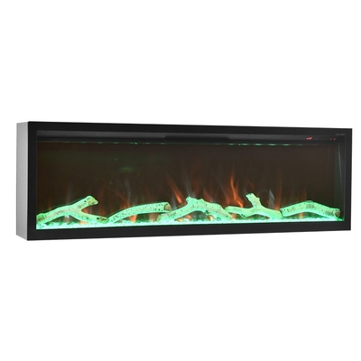 1540mm Shining Built-In 60'' Remote Control Electric Fireplace Multi-Color Fuel Bottom