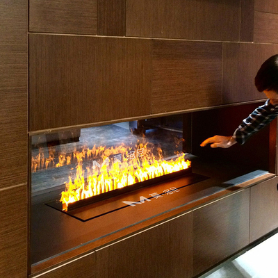 2500mm Water Steam Fireplace Amazing Realistic Flame No Glass Easy-To-Fill Water